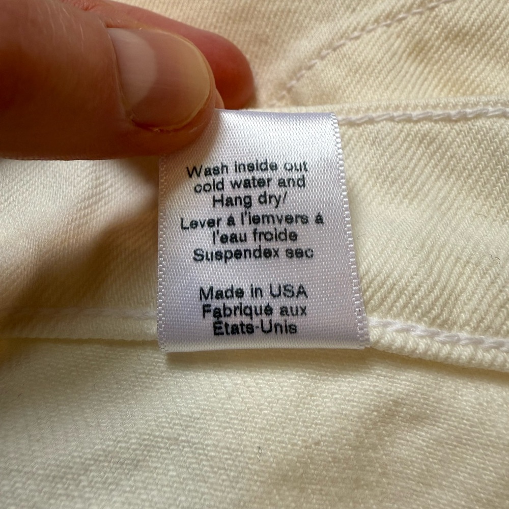 New without tags- ASKK NY Virginia Jean Shorts in Ivory (size 24) - Picture 5 of 6